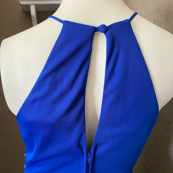 B.Darlin Halter mini Promo Dresses Royal Blue juniors size  7/8 Stone waistline - Picture 7 of 15